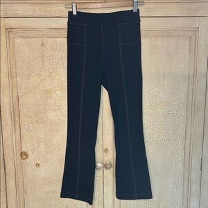 Elaine Kim Navy Tech Stretch Pull On Pants Size P